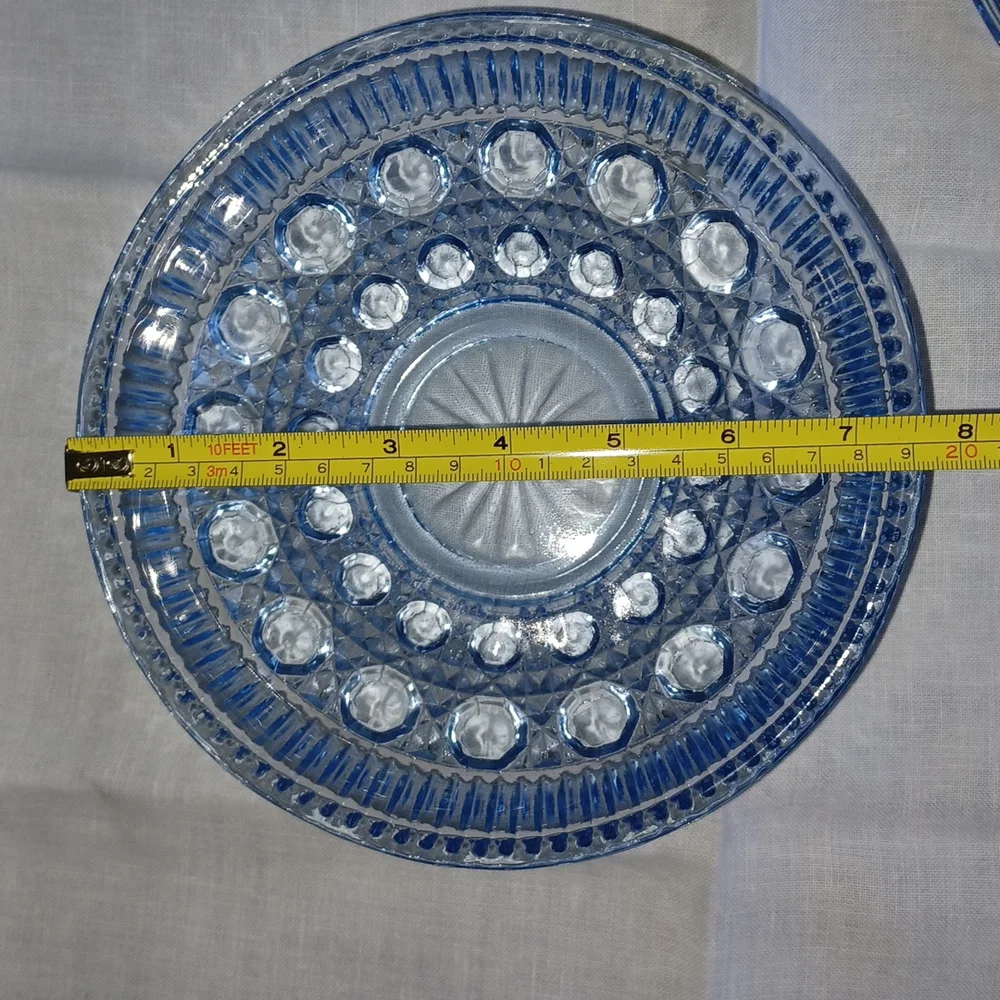 Vintage Federal Glass Windsor Button & Cane candy dish with lid - Picture 4 of 6